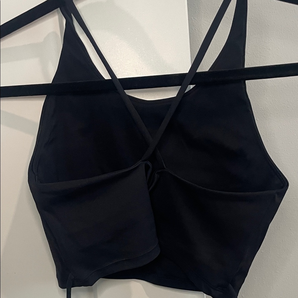 Black Women's workout Strappy Top